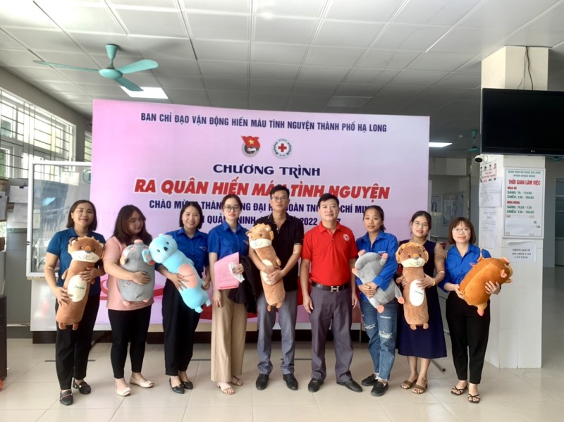 Chương trình hiến máu tình nguyện chào mừng Đại hội Đoàn TNCS Hồ Chí Minh tỉnh Quảng Ninh, nhiệm kỳ 2022-2027